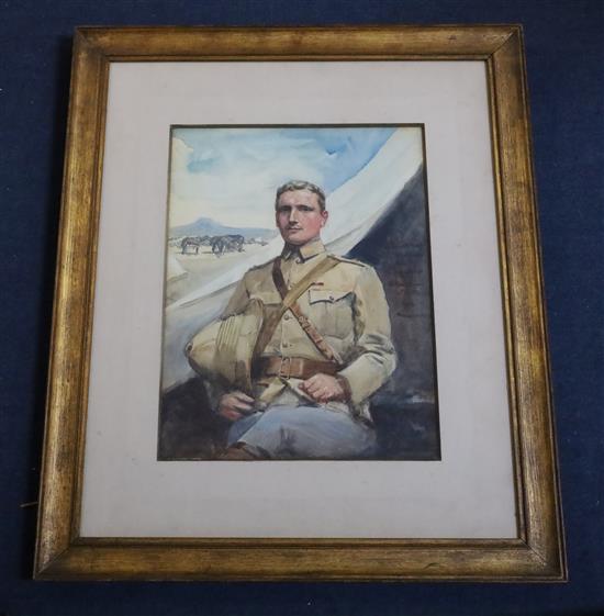 William Skeoch Cumming (1864-1929) Portrait of James S. Mowat, 5th Royal Irish Lancers, 14.5 x 11in.